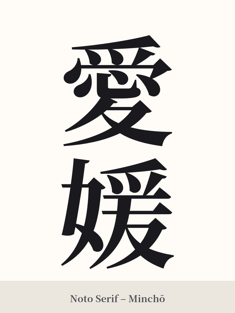 愛媛 in Noto Serif – Classic Minchō