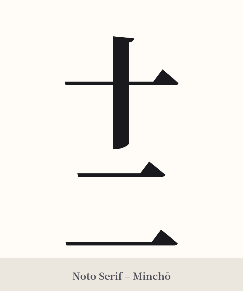 十二 in Noto Serif – Classic Minchō